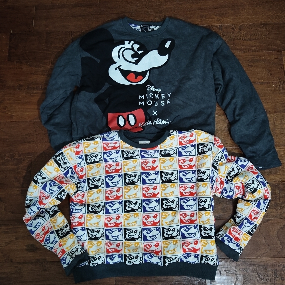 Zara Disney Keith Haring Reversible Mickey Mouse Sweatshirt M NEW No Tags - Picture 4 of 15